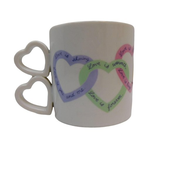 Avon Other - Avon Love Is... Sayings Coffee Mug Double Heart Shaped Handle